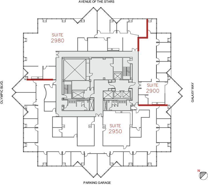 2121 Avenue of the Stars, Century City, CA en alquiler Plano de la planta- Imagen 1 de 1