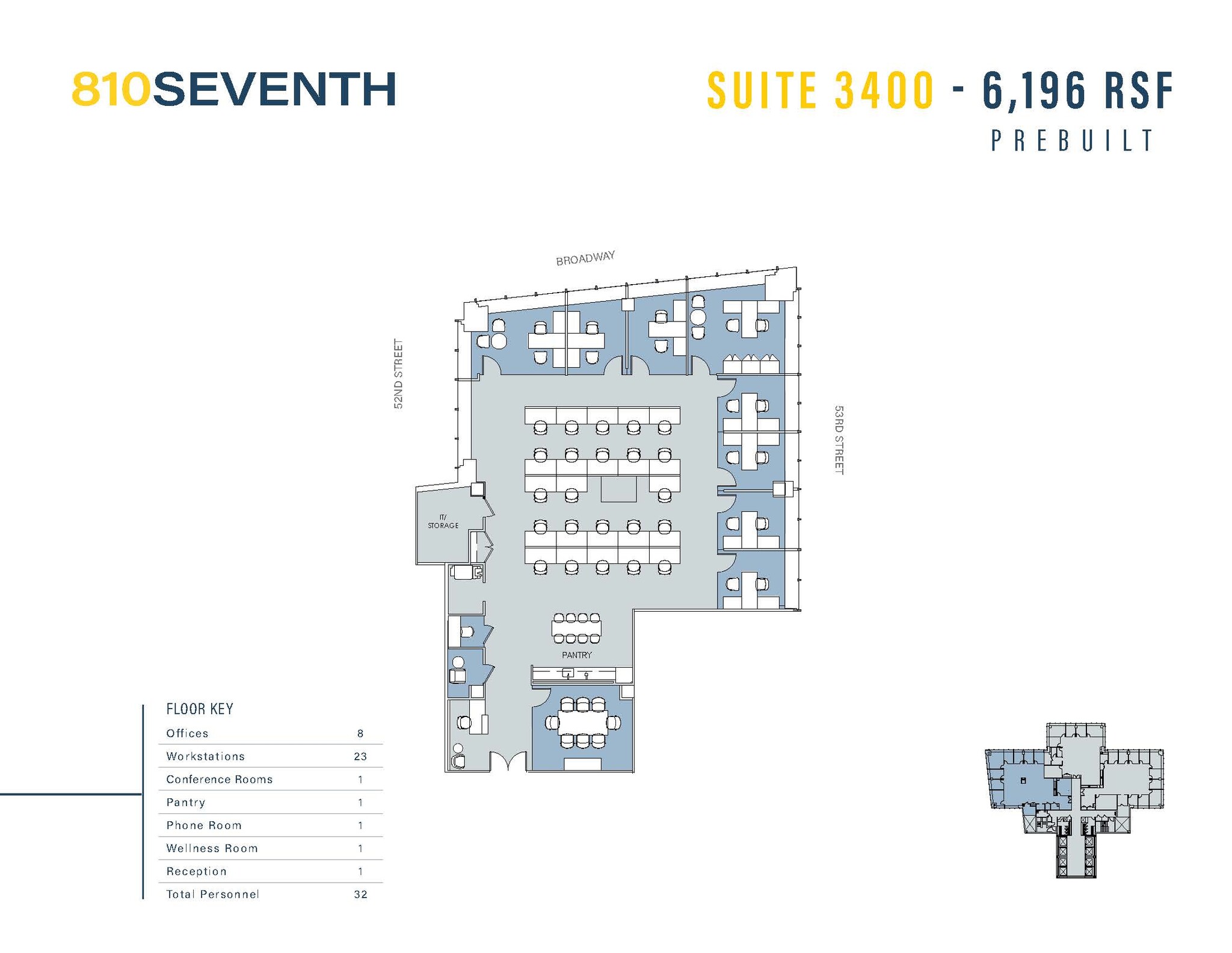 810 Seventh Ave, New York, NY en alquiler Plano de la planta- Imagen 1 de 1