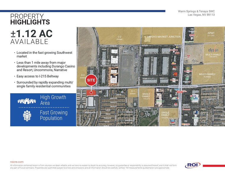 SWC Of Warm Springs & Tenaya, Las Vegas, NV en alquiler - Vista aérea - Imagen 3 de 6