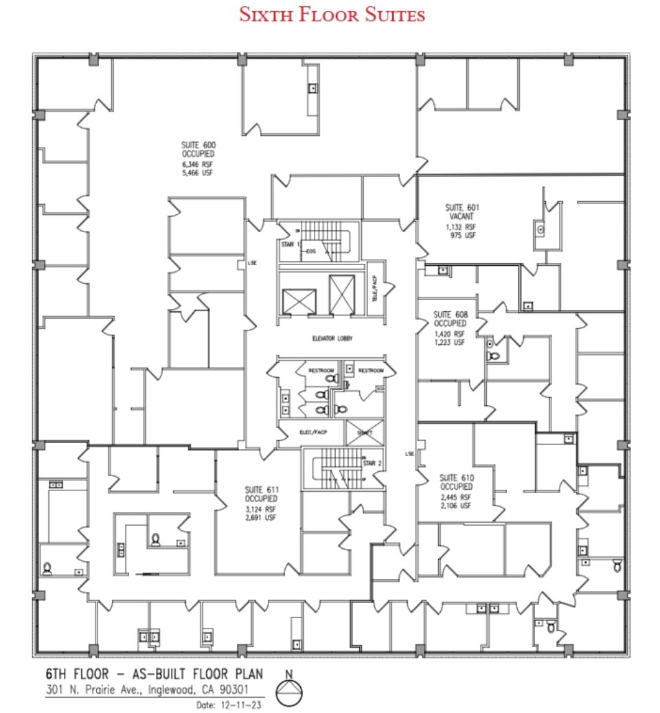 301 N Prairie Ave, Inglewood, CA en alquiler Plano de la planta- Imagen 1 de 1