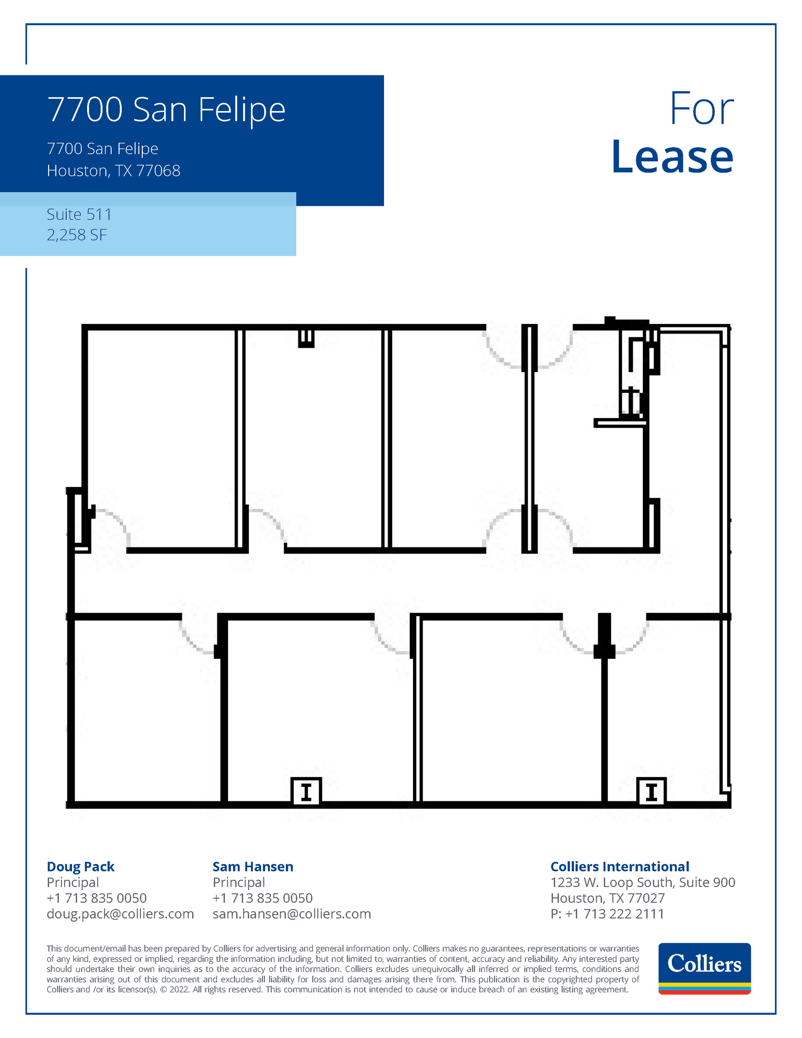 7700 San Felipe St, Houston, TX en alquiler Plano de la planta- Imagen 1 de 1