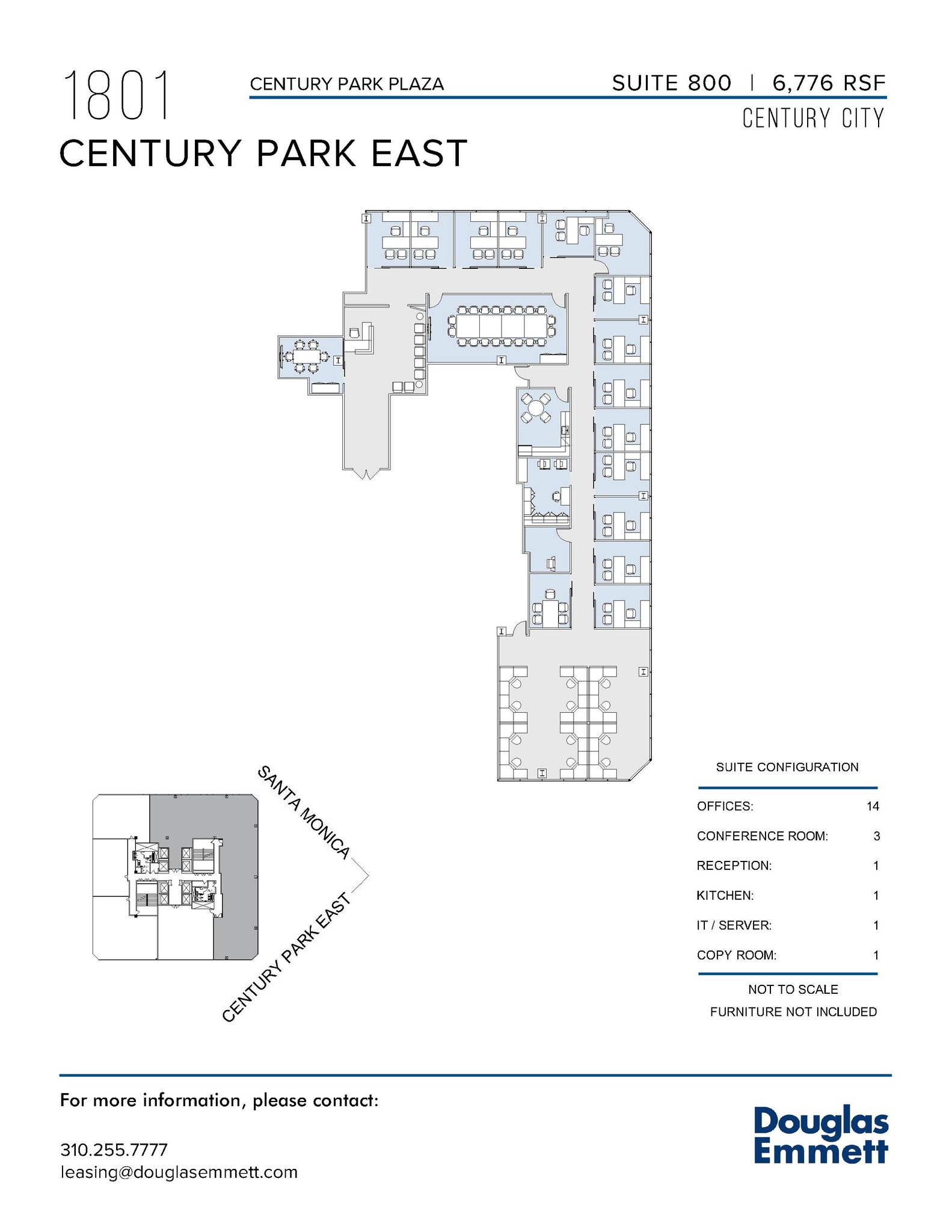 1801 Century Park E, Los Angeles, CA en alquiler Plano de la planta- Imagen 1 de 1