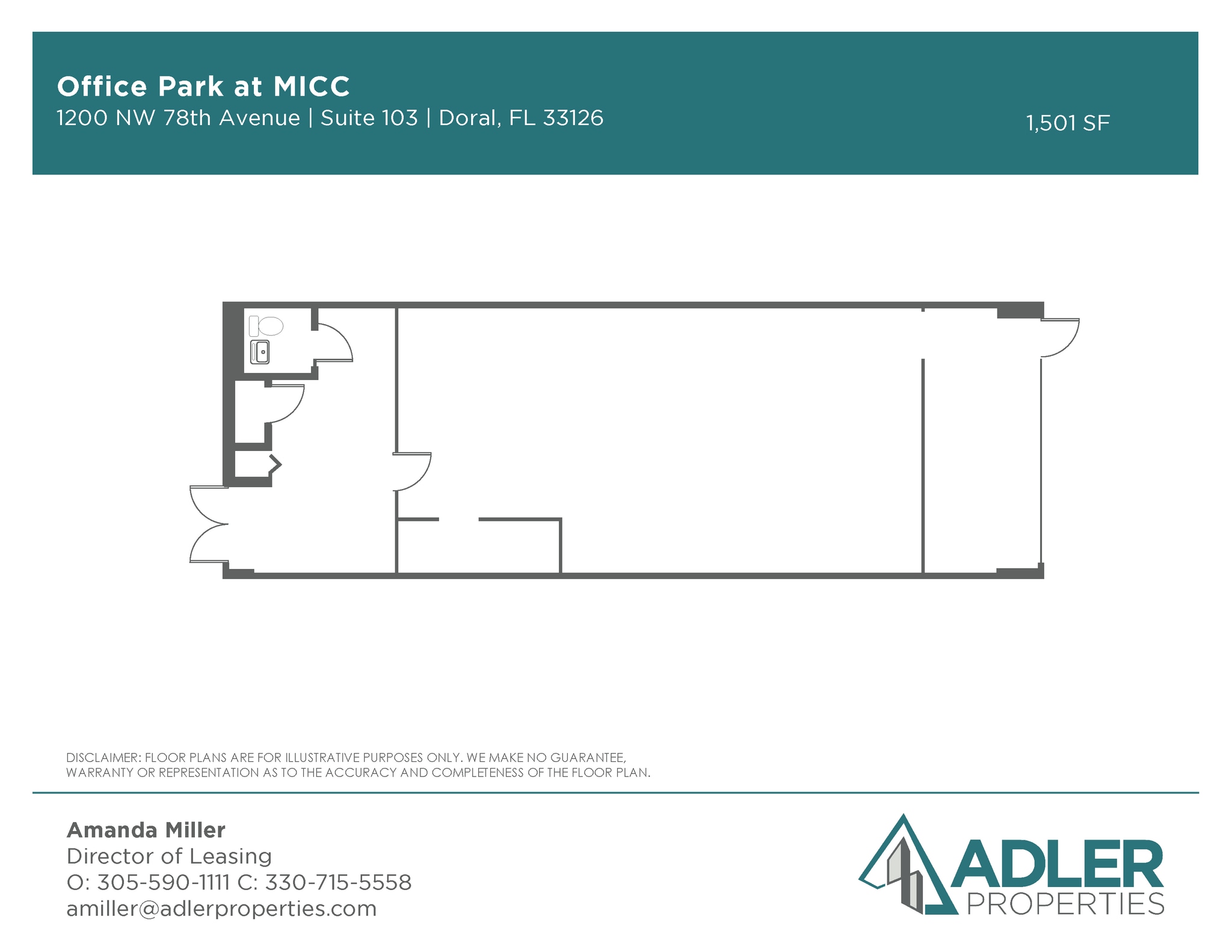 7925 NW 12th St, Doral, FL en alquiler Plano de la planta- Imagen 1 de 1