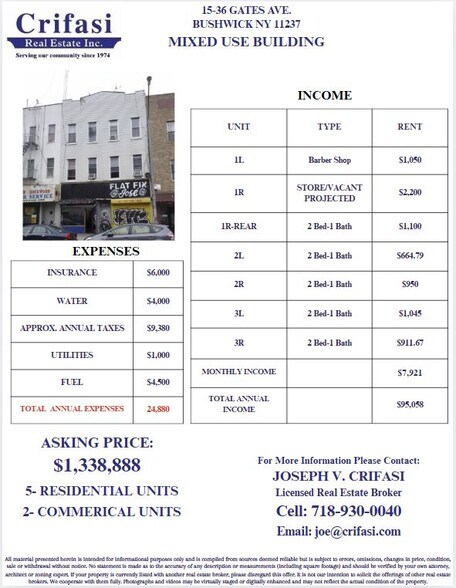 1536 Gates Ave, Brooklyn, NY en venta - Foto del edificio - Imagen 3 de 30