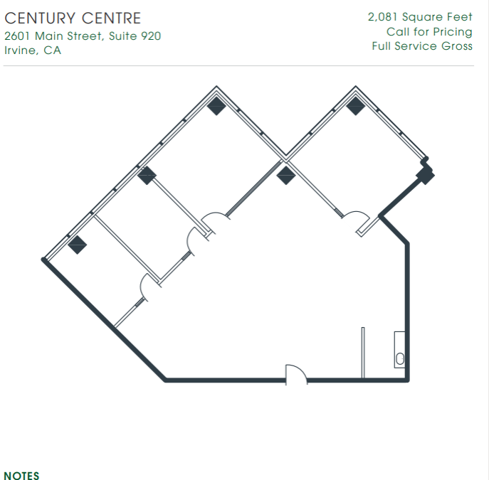 2601-2603 Main St, Irvine, CA en alquiler Plano de la planta- Imagen 1 de 1