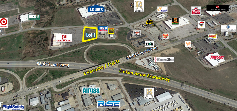 E Kenosha St & Broken Arrow Expressway, Broken Arrow, OK en venta - Foto principal - Imagen 1 de 3