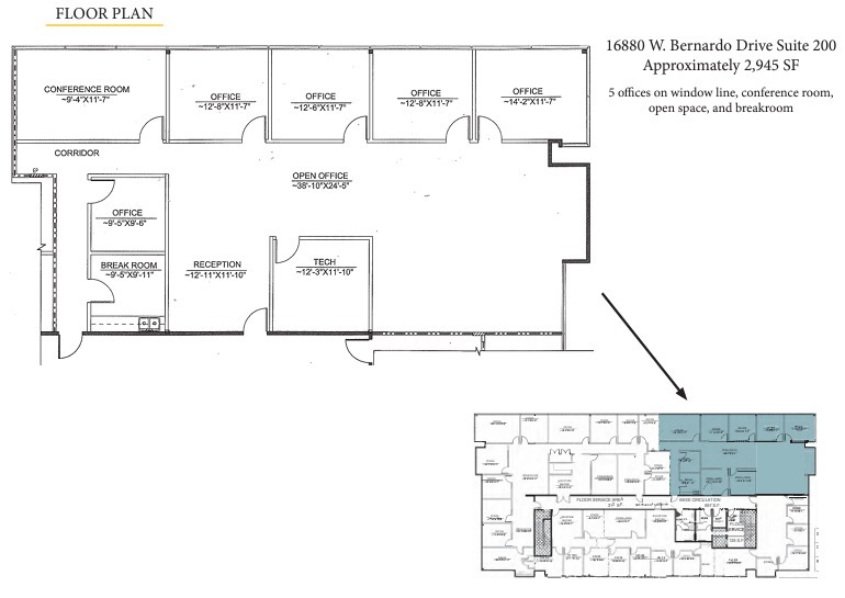 11590 W Bernardo Ct, San Diego, CA en alquiler Plano de la planta- Imagen 1 de 1