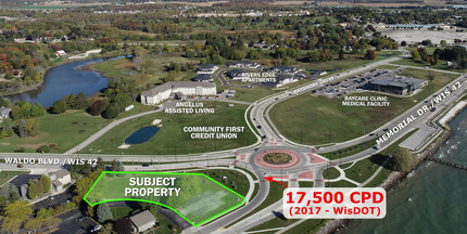 201 E Waldo Blvd, Manitowoc, WI - VISTA AÉREA  vista de mapa