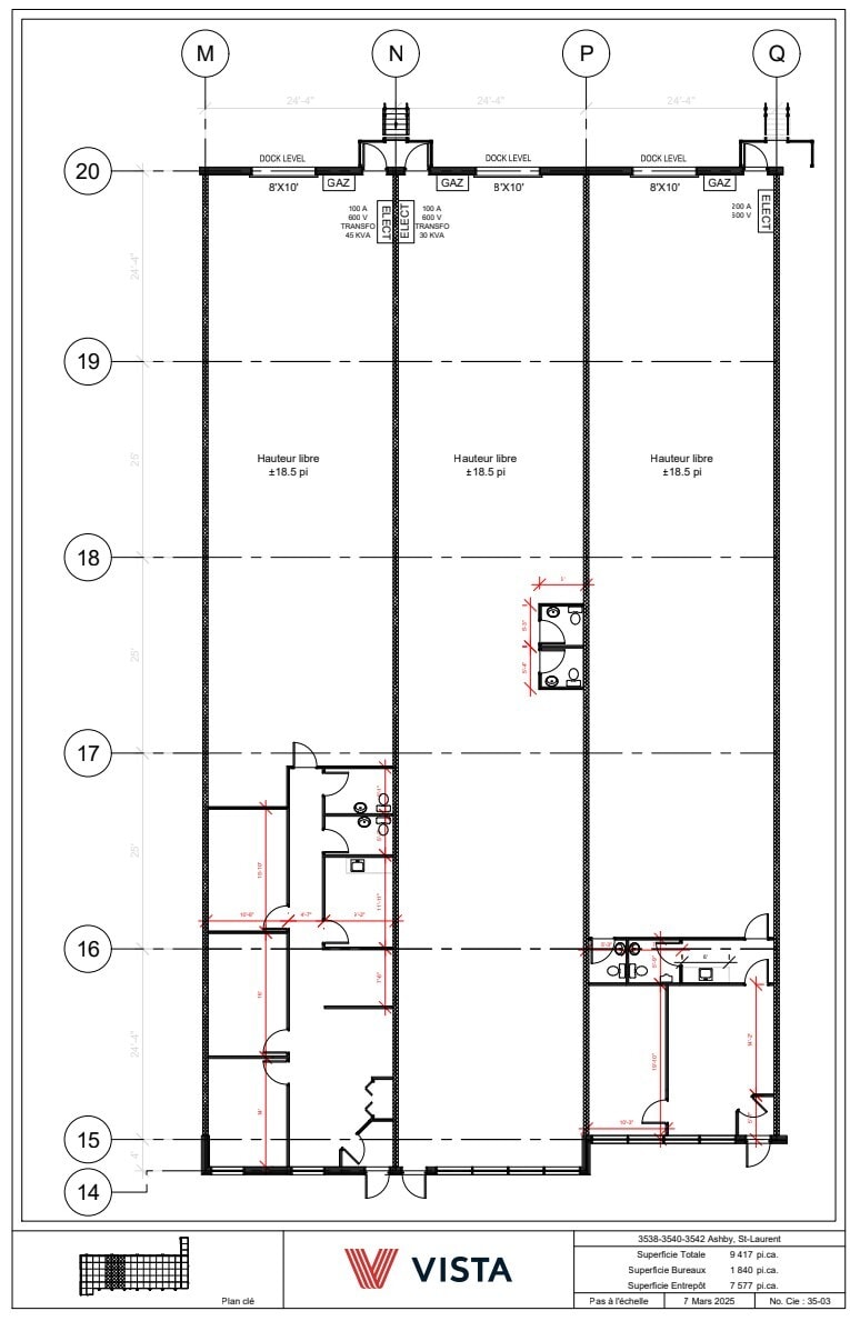 3440-3560 Rue Ashby, Montréal, QC en alquiler Plano de la planta- Imagen 1 de 1