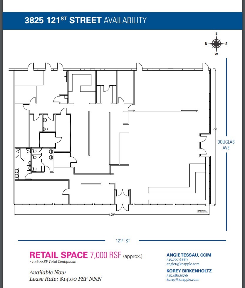 3821 - 3855 121st St, Urbandale, IA en alquiler Plano de la planta- Imagen 1 de 1