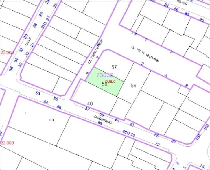 Carrer d'Enric Valor, Alquerías del Niño Perdido, Castellón en venta - Plano de solar - Imagen 2 de 2