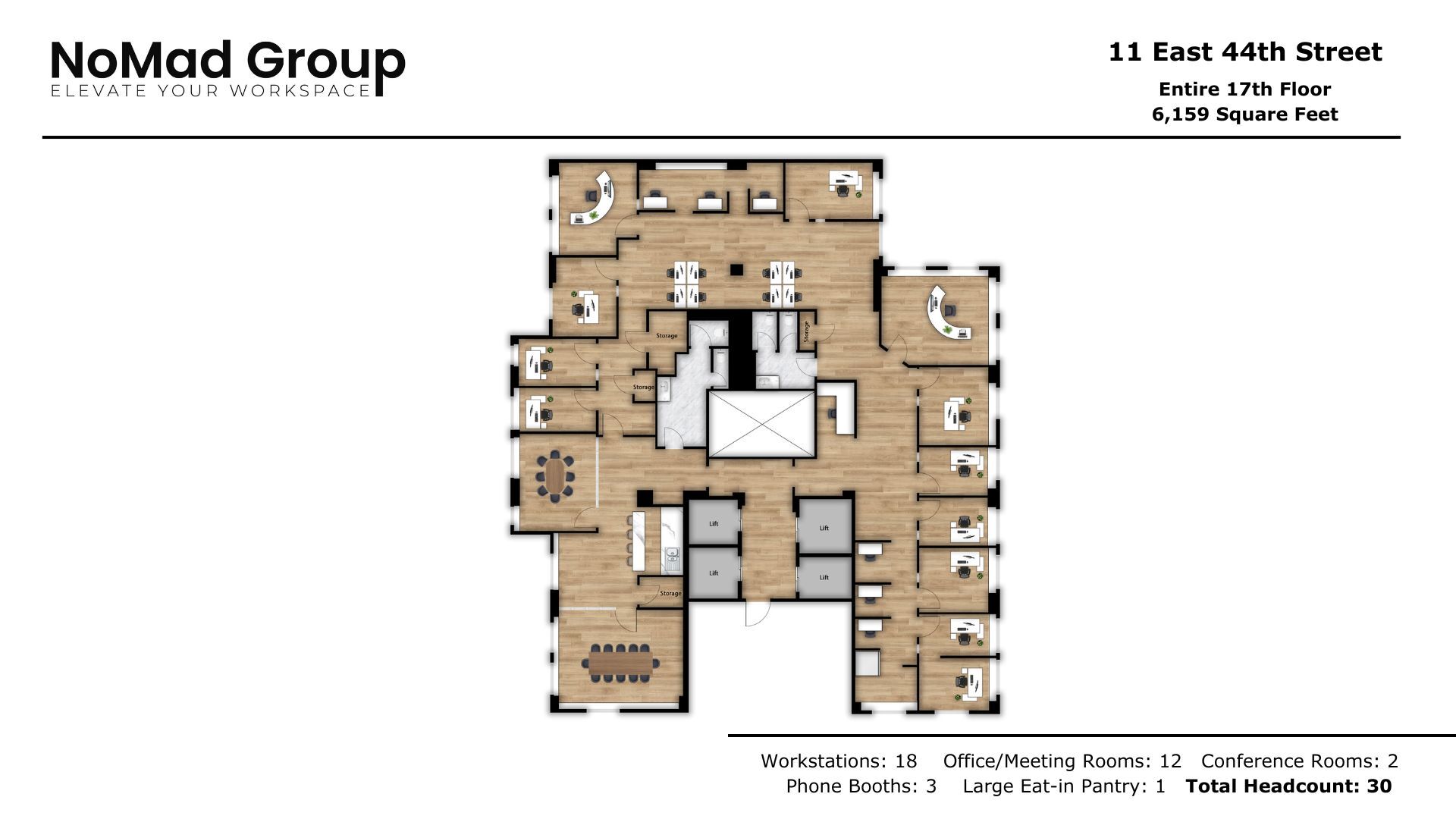 11 E 44th St, New York, NY en alquiler Plano de la planta- Imagen 1 de 15