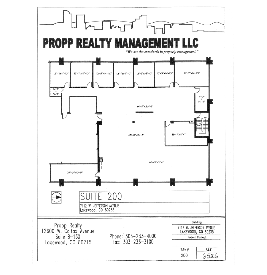 7110 W Jefferson Ave, Lakewood, CO en alquiler Plano de la planta- Imagen 1 de 1