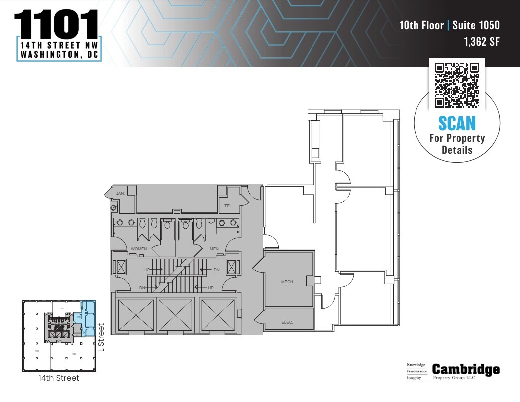 1101 14th St NW, Washington, DC en alquiler Plano de la planta- Imagen 1 de 1