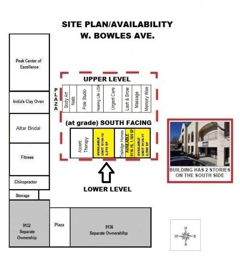 9116-9126 W Bowles Ave, Littleton, CO en alquiler Plano del sitio- Imagen 1 de 1