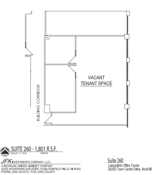 26200 Town Center Dr, Novi, MI en alquiler Plano de la planta- Imagen 1 de 1