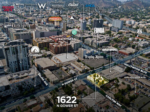 1622 N Gower St, Los Angeles, CA - vista aérea  vista de mapa - Image1