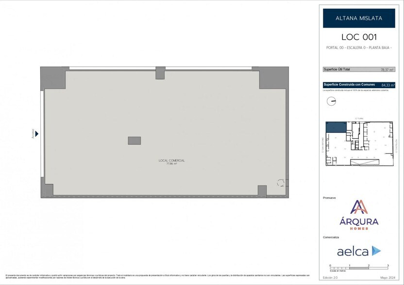 Carrer de San Antonio, Mislata, 116, Mislata, Valencia en venta - Plano de la planta - Imagen 2 de 2