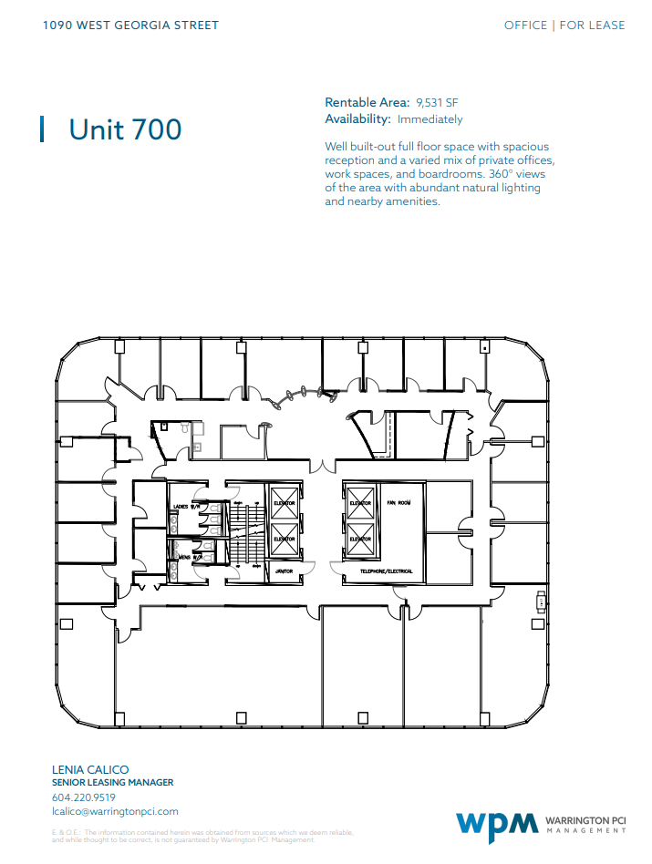 1090 W Georgia St, Vancouver, BC en alquiler Plano de la planta- Imagen 1 de 1