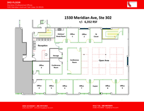 1530 Meridian Ave, San Jose, CA en alquiler Plano de la planta- Imagen 1 de 1