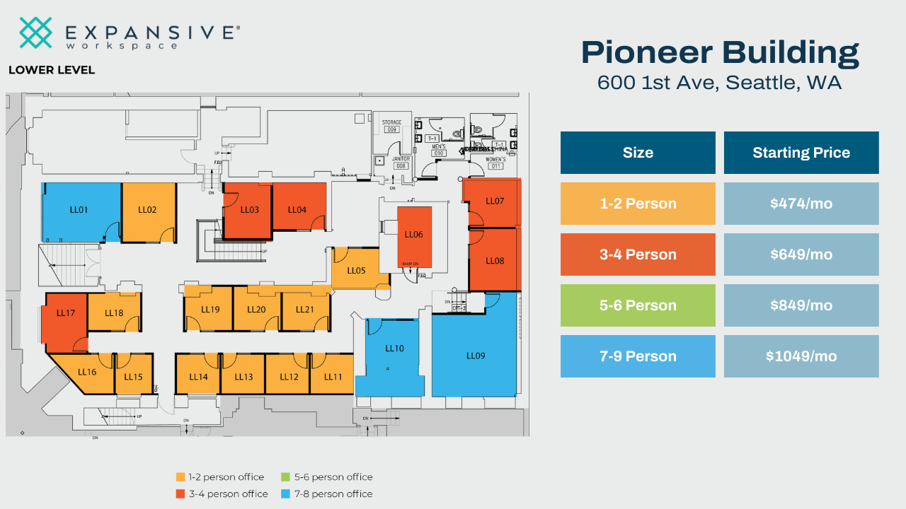 600 1st Ave, Seattle, WA en alquiler Plano de la planta- Imagen 1 de 4