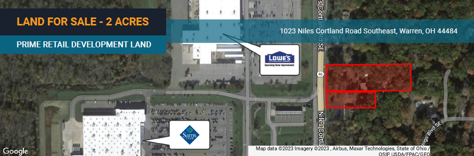 1023 SE Niles Cortland Rd, Warren, OH en venta Vista aérea- Imagen 1 de 7