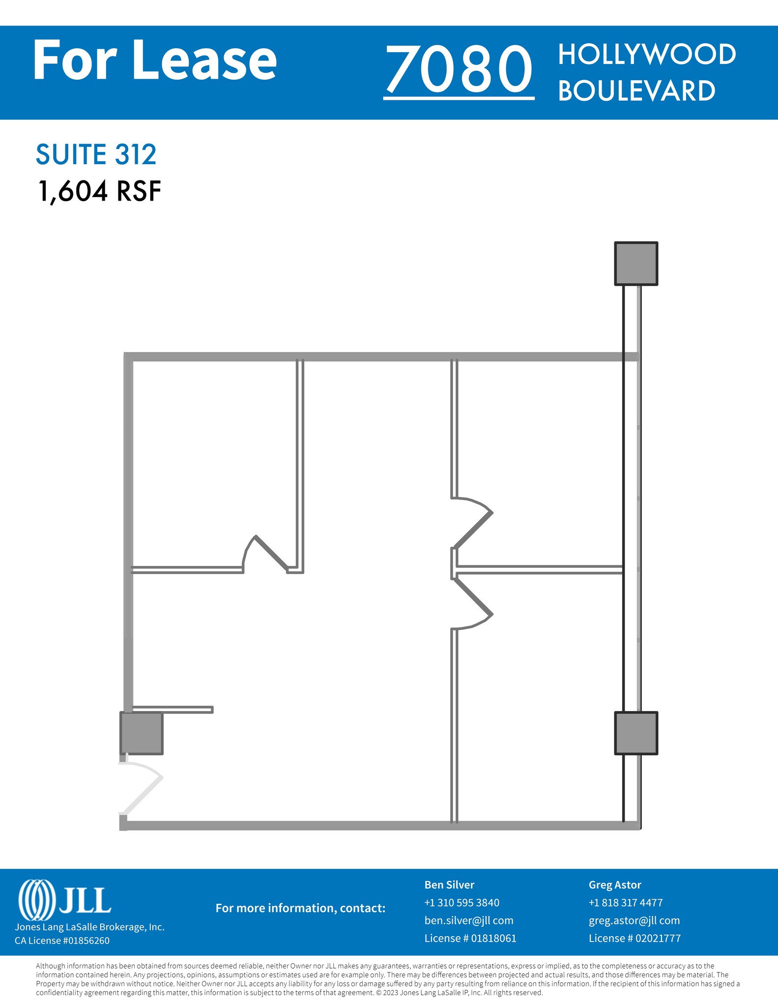 7080 Hollywood Blvd, Los Angeles, CA en alquiler Plano del sitio- Imagen 1 de 1