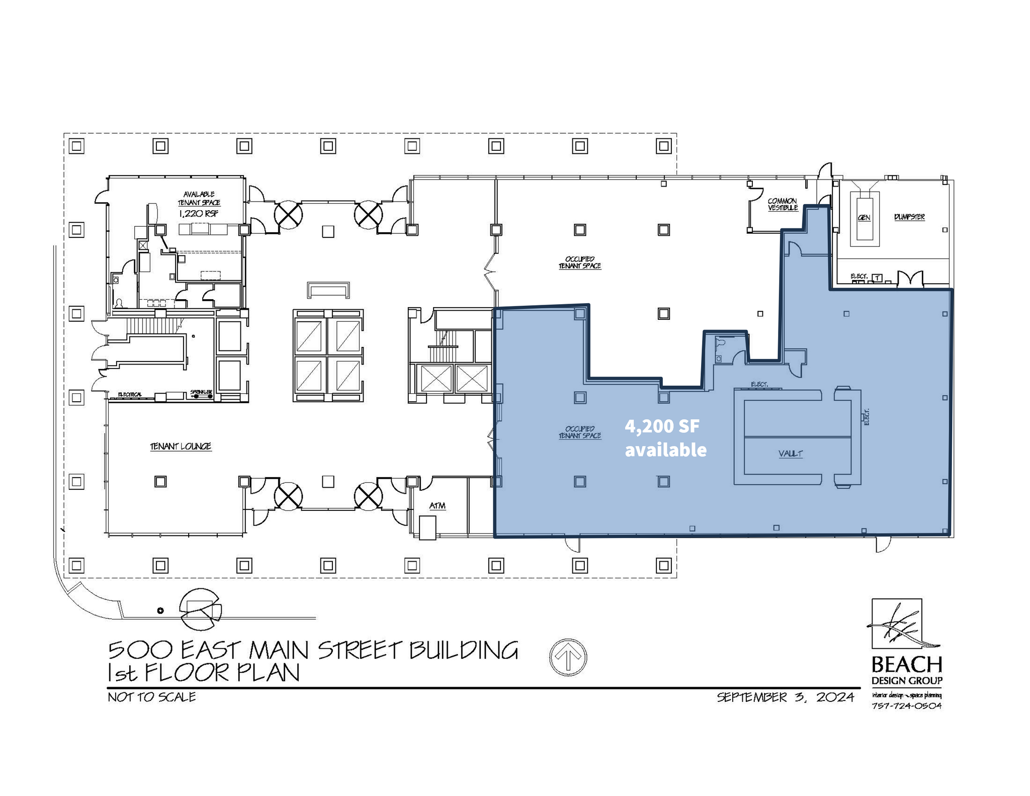 500 E Main St, Norfolk, VA en alquiler Plano de la planta- Imagen 1 de 1