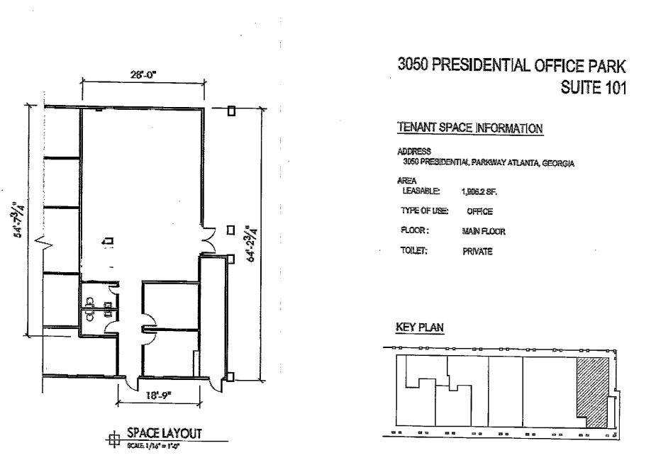 3815 Presidential Pky, Doraville, GA en alquiler Plano de la planta- Imagen 1 de 1