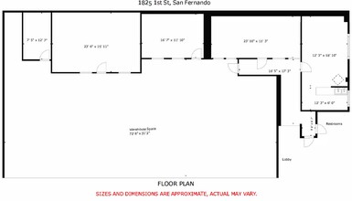 1825 1st St, San Fernando, CA en alquiler Plano de la planta- Imagen 1 de 1