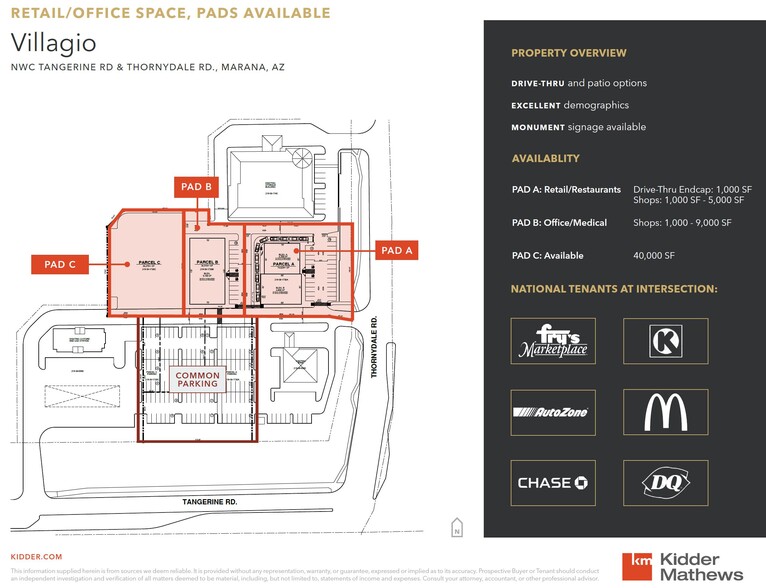 NWC Tangerine Road and Thornydale Road, Marana, AZ en venta - Plano del sitio - Imagen 2 de 3