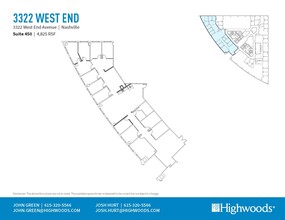 3322 West End Ave, Nashville, TN en alquiler Plano de la planta- Imagen 1 de 1