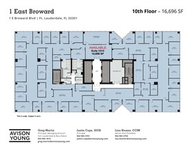 1 E Broward Blvd, Fort Lauderdale, FL en alquiler Plano del sitio- Imagen 1 de 1