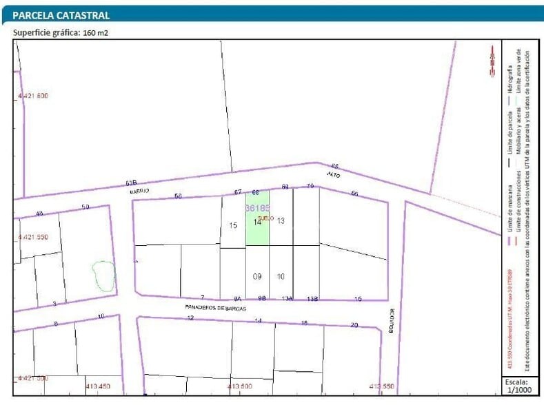 Calle Barrio Alto, 67-70, Bargas, Toledo en venta - Plano de solar - Imagen 3 de 5