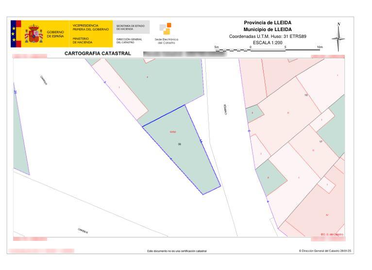 Carrer Soldevila, 1A, Lleida, Lérida en venta - Plano de solar - Imagen 3 de 3