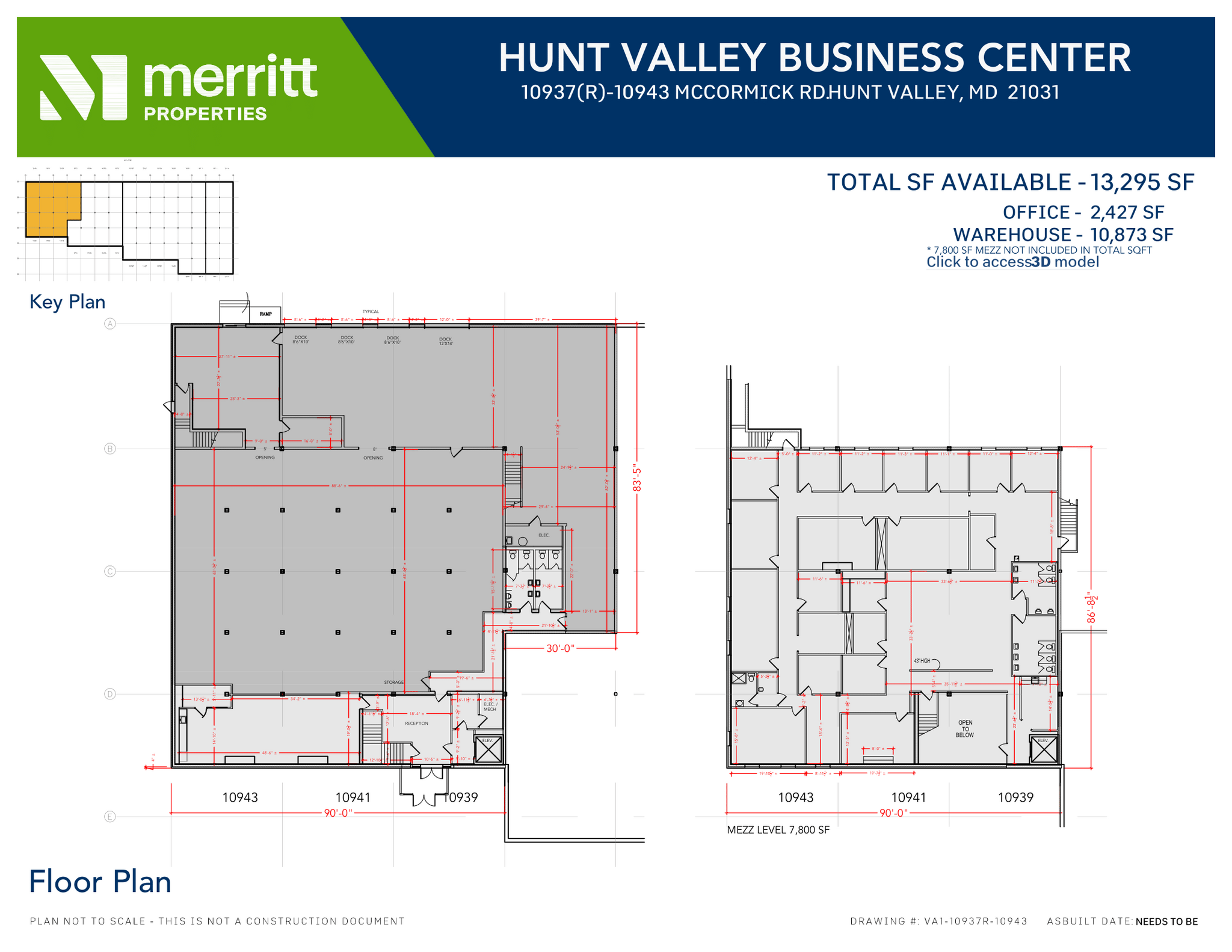 10945-10973 McCormick Rd, Hunt Valley, MD en alquiler Plano de la planta- Imagen 1 de 1