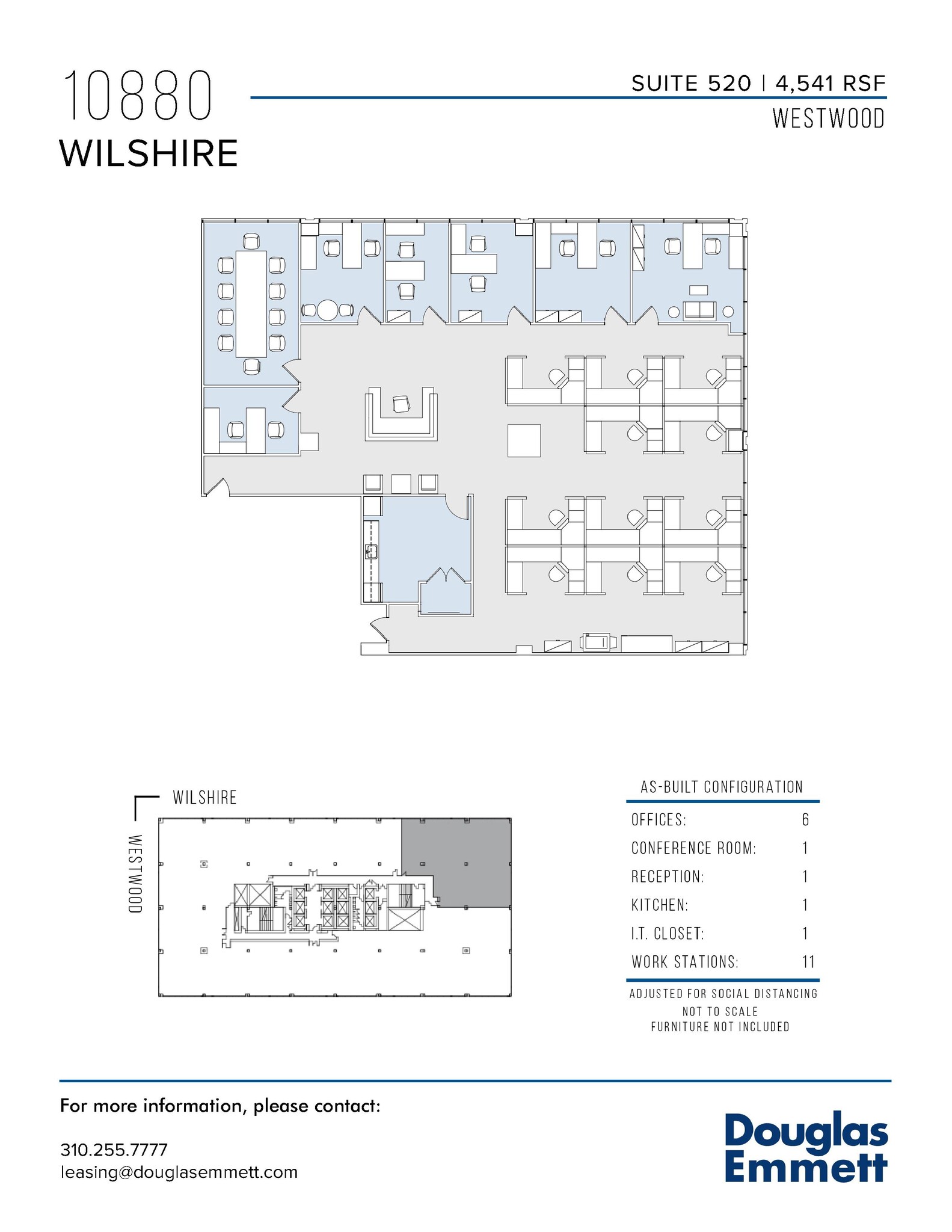 10880 Wilshire Blvd, Los Angeles, CA en alquiler Plano de la planta- Imagen 1 de 1