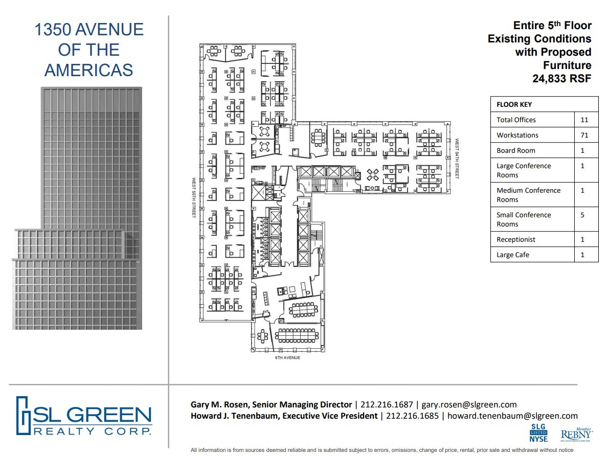 1350 Avenue of the Americas, New York, NY en alquiler Plano de la planta- Imagen 1 de 2