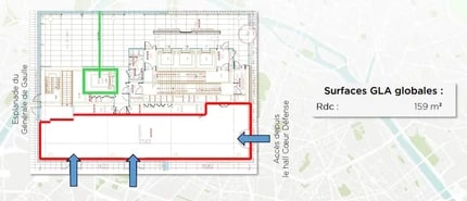100-110 Esplanade Du Général De Gaulle, Courbevoie en alquiler Plano del sitio- Imagen 2 de 3