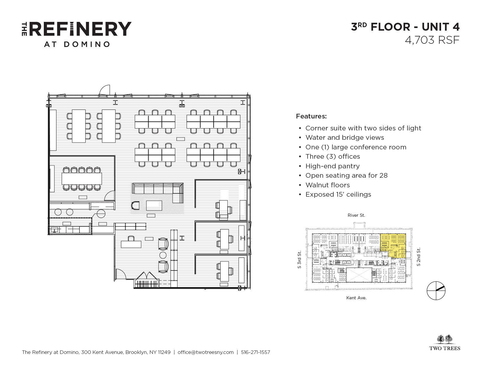 300 Kent Ave, Brooklyn, NY en alquiler Plano de la planta- Imagen 1 de 11