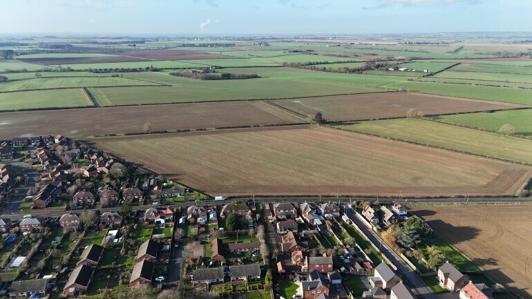 61 Scothern Rd, Nettleham en venta - Vista aérea - Imagen 2 de 5