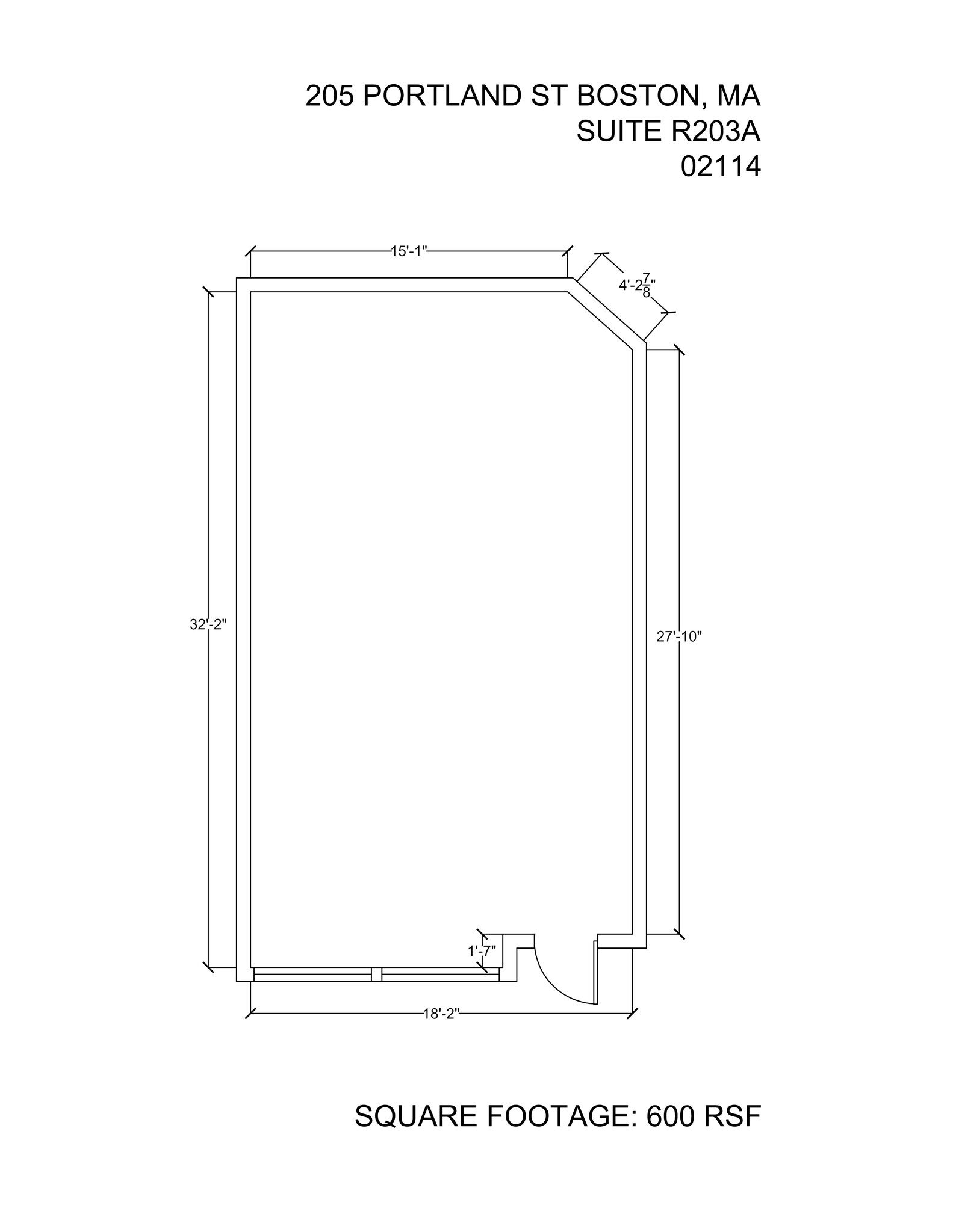 205 Portland St, Boston, MA en alquiler Plano del sitio- Imagen 1 de 1