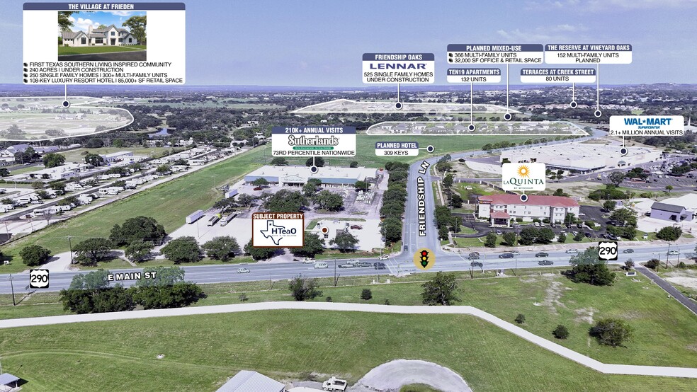 1511 E Main St, Fredericksburg, TX en venta - Vista aérea - Imagen 3 de 7