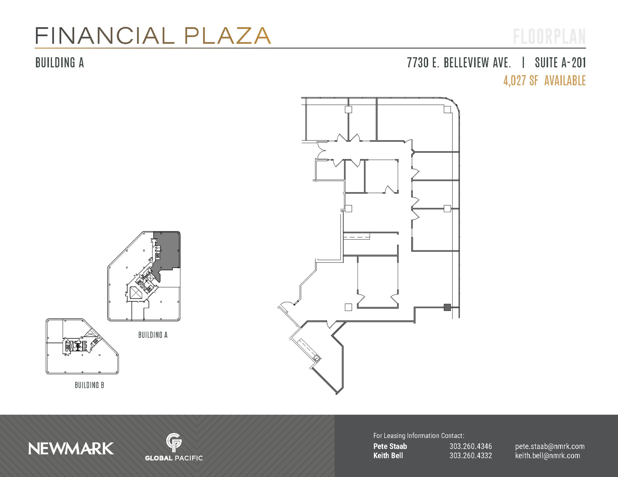 7730 E Belleview Ave, Greenwood Village, CO en alquiler Plano de la planta- Imagen 1 de 2