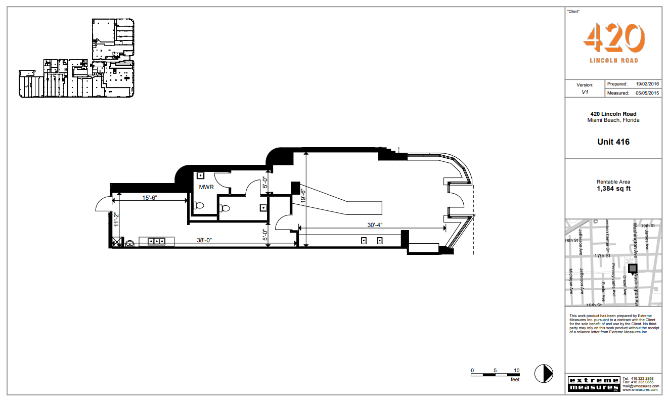 420 Lincoln Rd, Miami Beach, FL en alquiler Plano de la planta- Imagen 1 de 1