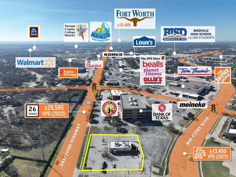 494 Grapevine Hwy, Hurst, TX en venta - Foto del edificio - Imagen 3 de 10