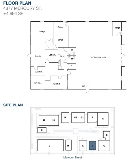 4877 Mercury St, San Diego, CA en alquiler Plano de la planta- Imagen 1 de 1