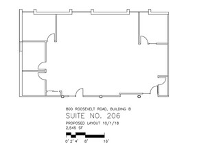 800 Roosevelt Rd, Glen Ellyn, IL en alquiler Plano de la planta- Imagen 2 de 2