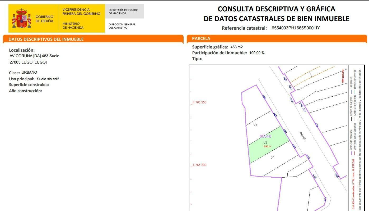 Avenida Da Coruña, 481, Lugo, Lugo en venta Plano del sitio- Imagen 1 de 11