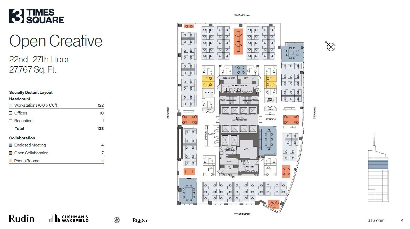 3 Times Sq, New York, NY en alquiler Plano de la planta- Imagen 1 de 3